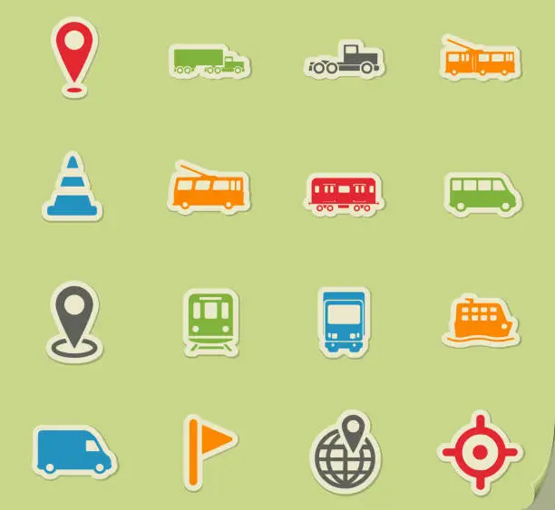 Vector illustration of Navigation simply icons