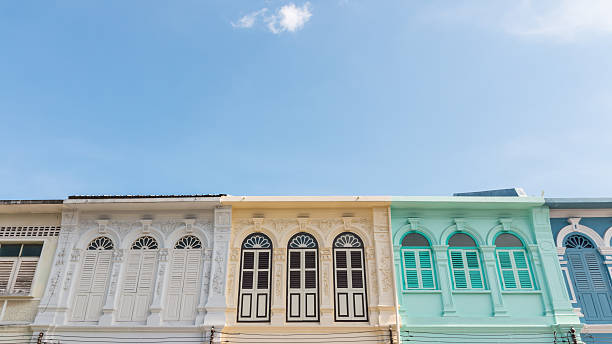 istock vintage windows Sino-Portuguese style 579132598