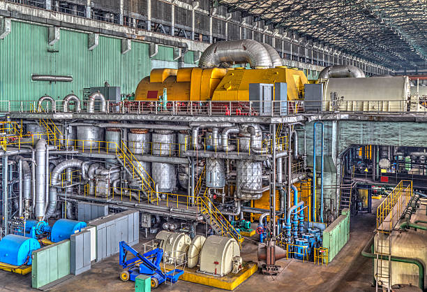 istock Machine room in thermal power plant 579132746