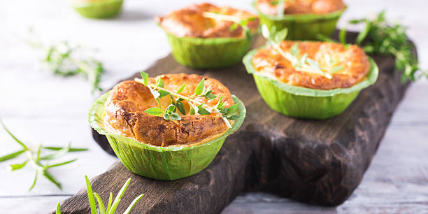 istock Savory cheddar cheese and leek mini quiches 579135796