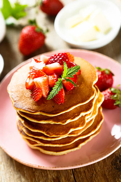 istock Pancakes with fresh strawberry 579137196