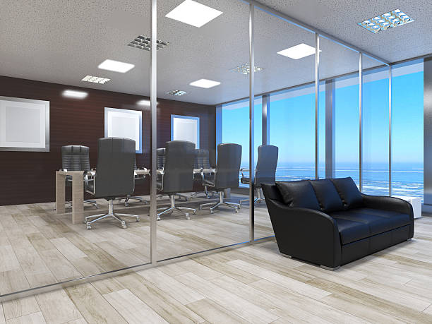 istock 3D rendering of office space in the shopping center 579138258