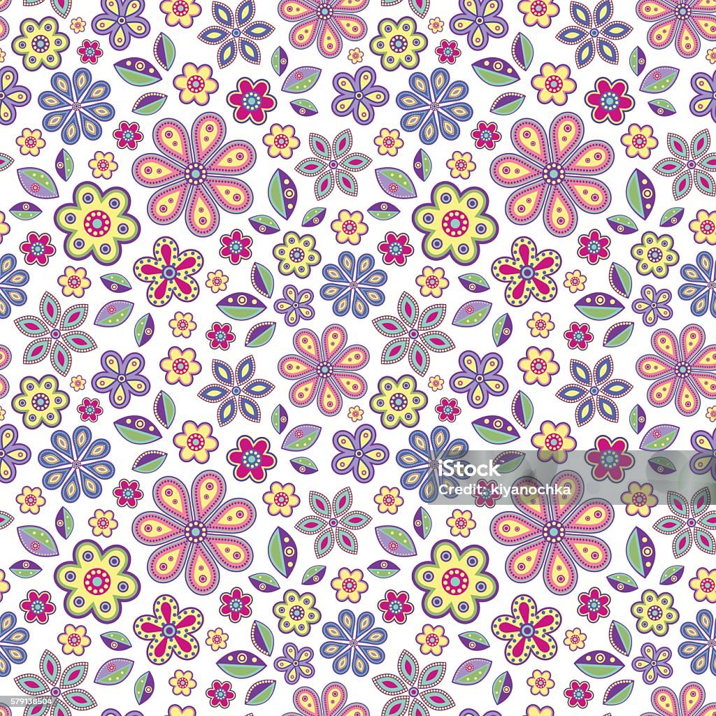 seamless pattern with pastel flowers Vector illustration of seamless pattern with pastel flowers on white background. Abstract stock vector