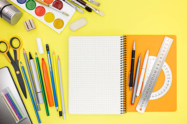 istock school stationary and accessories with writing and drawing tools 579138864