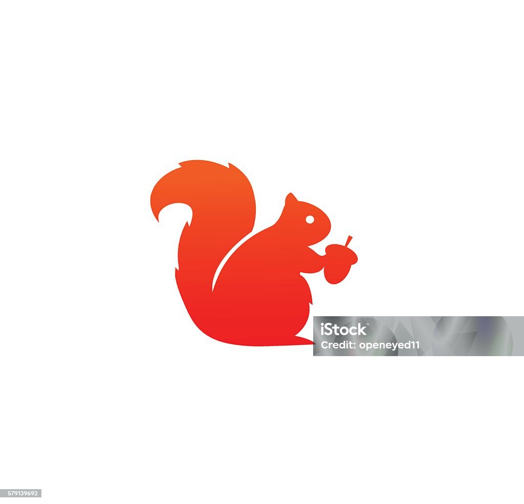 Squirrel icon Vector illustration of squirrel isolated on a white backgrounds. Squirrel stock vector