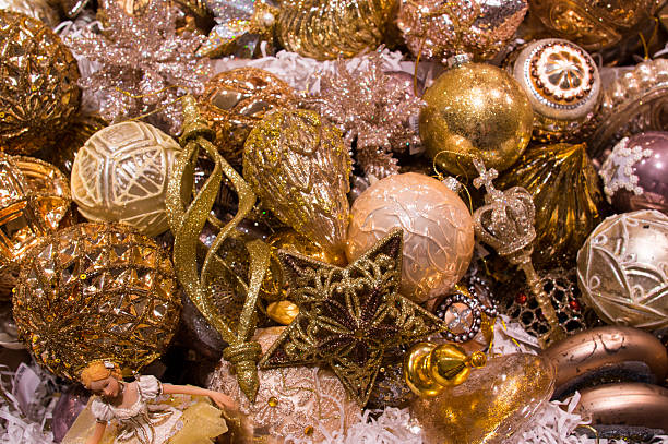 istock Christmas tree decorations, all in one color 579141272