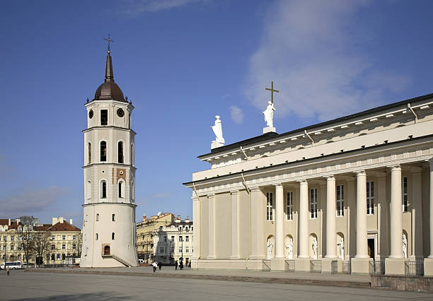 istock Cathedral and bell tower in Vilnius. Lithuania 579149844