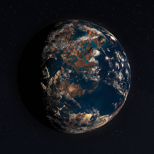 istock 3D Planet in Space with Real Stars 579152732