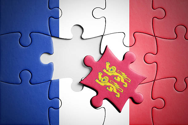 istock France and Normandy. Separatism concept puzzle. 579154880