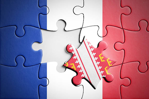 istock France and Alsace. Separatism concept puzzle. 579154990