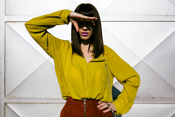 istock Beautiful female fashion model 579155090