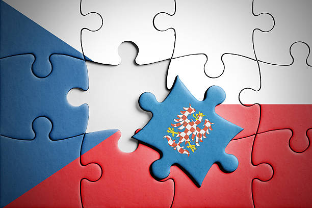 istock Czech Republic and Moravia. Separatism concept puzzle. 579155194