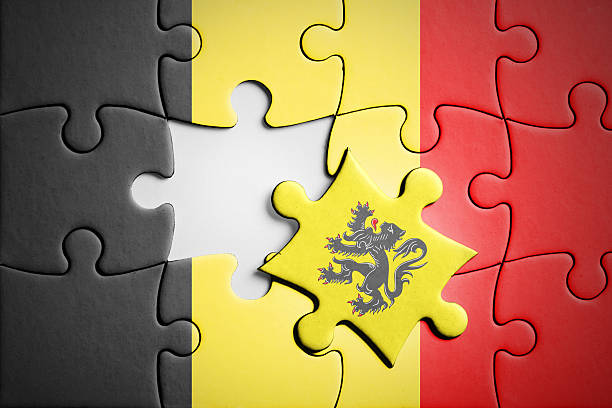istock Belgium and Flanders. Separatism concept puzzle. 579155308