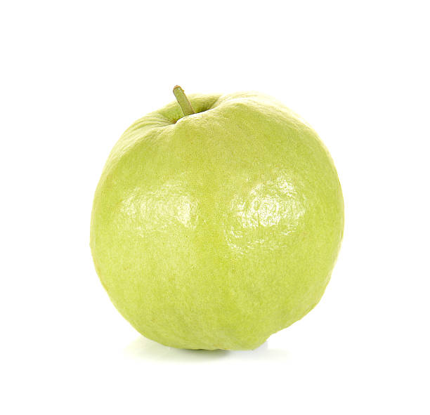 istock Fresh guava full ball on white background. 579155390