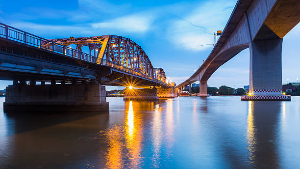 istock Under the Bridge over the Chao Phraya river in Bangkok 579157086