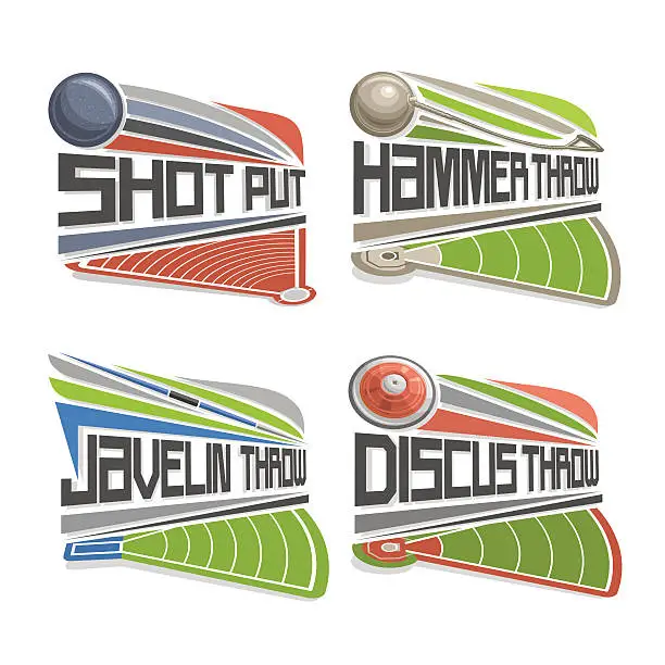 Vector illustration of Vector logo for Athletics Field