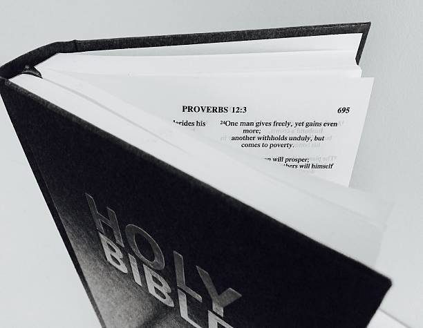 istock Holy Bible book with Proverb 579158248