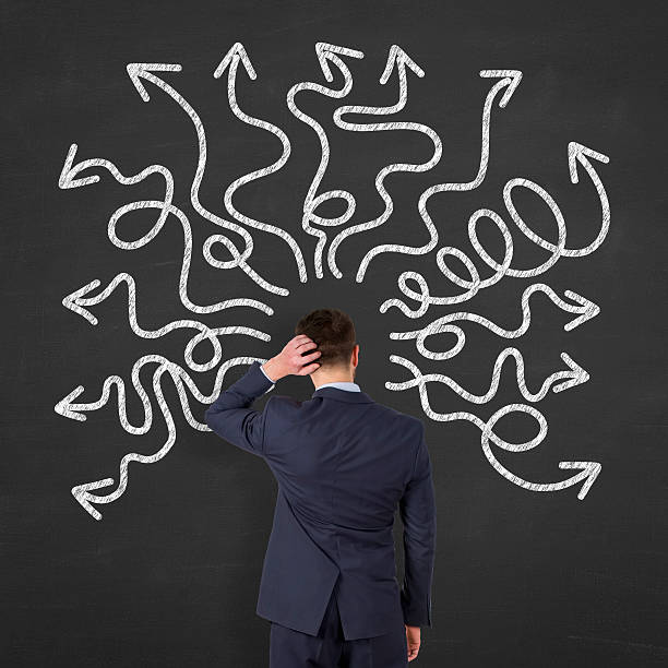 istock Confused businessman people feeling confusion and chaos 579158950