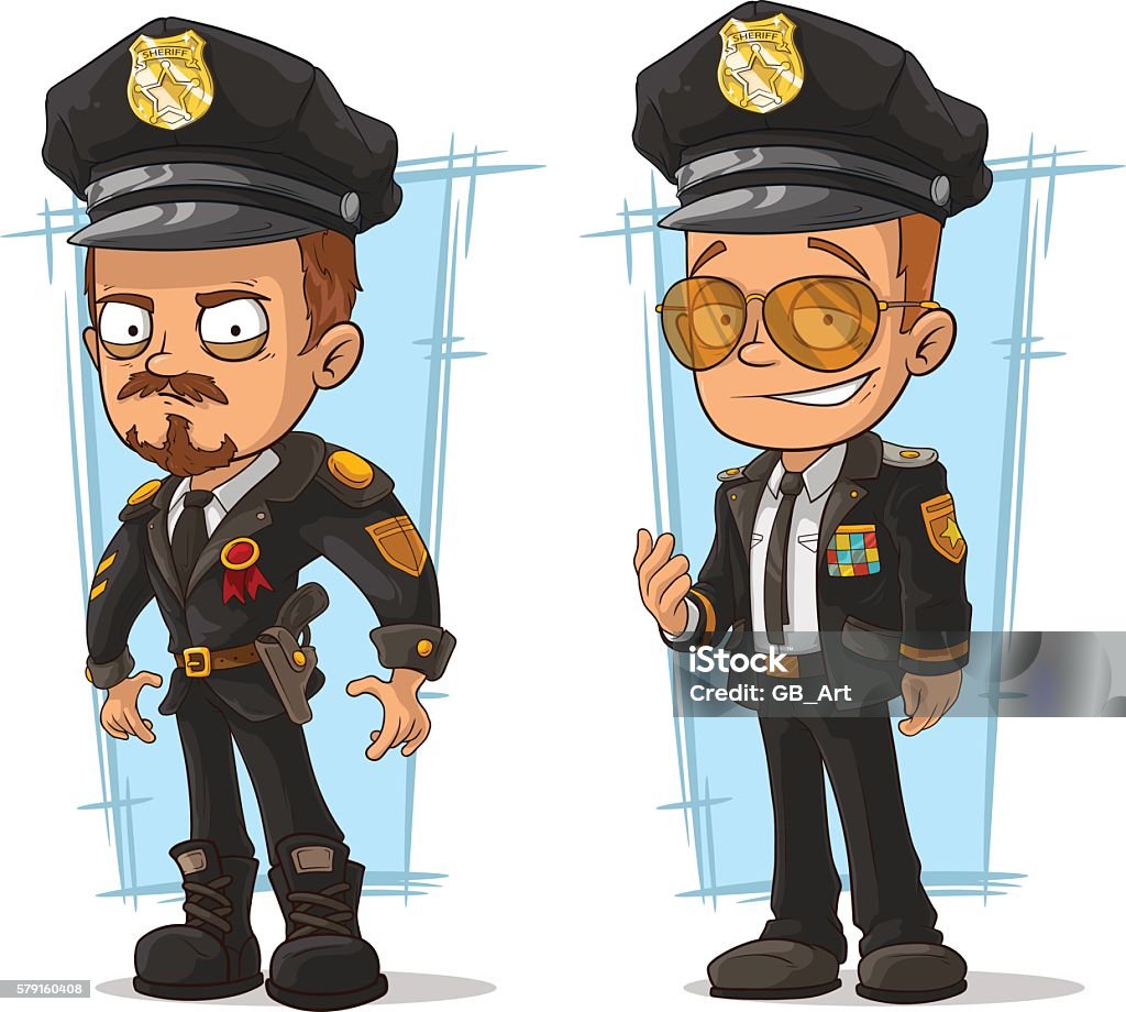 Ilustración de Conjunto De Policías De Dibujos Animados En Uniforme Negro y más Vectores Libres de Derechos de Cuerpo de policía - iStock Ilustración de Conjunto De Policías De Dibujos Animados En Uniforme Negro y más Vectores Libres de Derechos de Cuerpo de policía - iStock