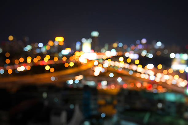 Background blur and bokeh in the streets and opened