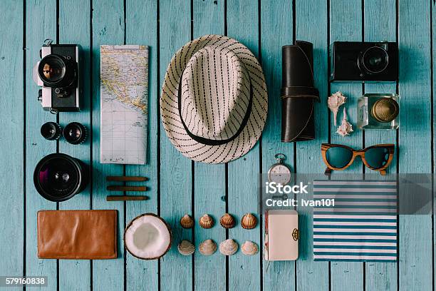 Vacanze Estive Cose Ben Organizzate - Fotografie stock e altre immagini di Organizzazione - Concetto - Organizzazione - Concetto, Un singolo oggetto, Viaggio