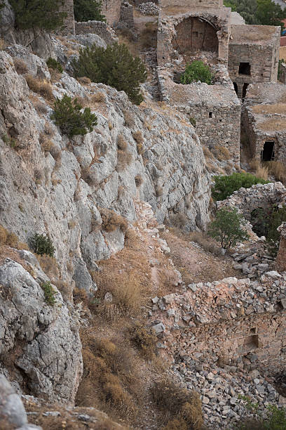 istock Greek Island ghost town abandoned after massacre and earth quake 579161510