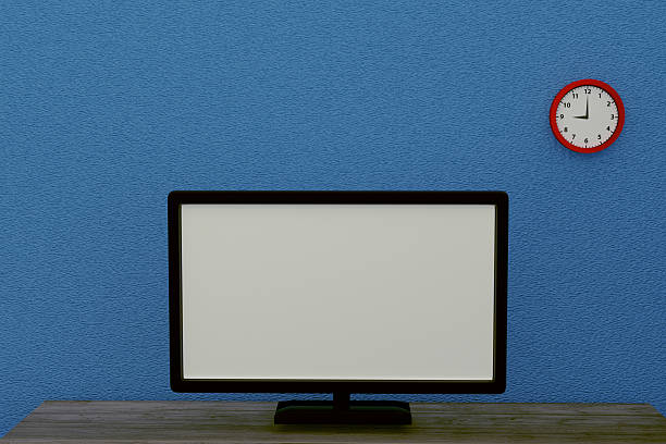 istock 3D rendering of modern wide screen television 579161512