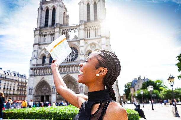 istock Tourist in Paris, in Notre Dame 579162346