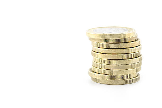 istock Stack of gold and silver Euro coins. 579165392