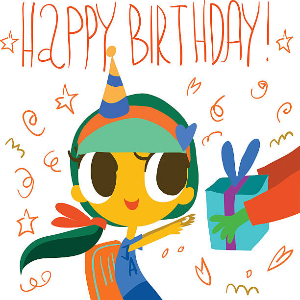 Bекторная иллюстрация Счастливый день рождения открытки.