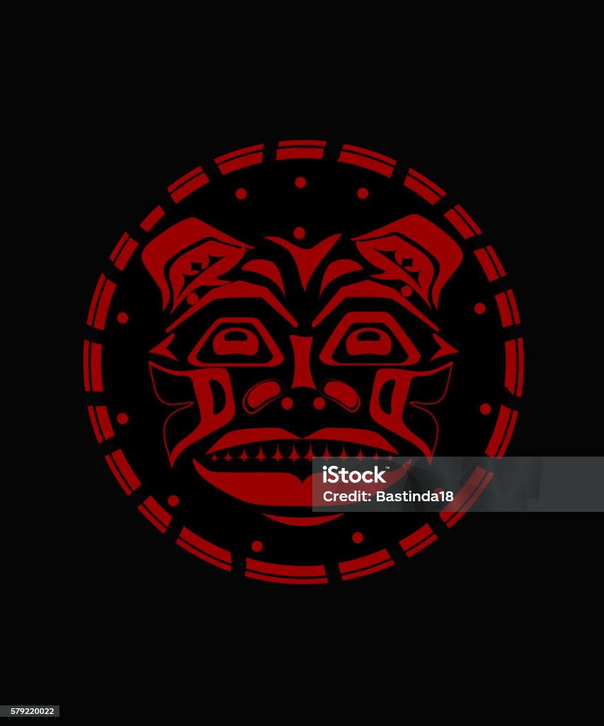 Tiger face indigenous pattern style Tiger face indigenous pattern style indigenous wild cat pattern and ornament Abstract stock vector