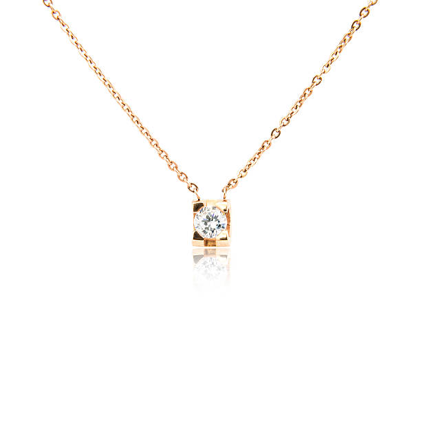 istock Golden pendant isolated on white 579221046