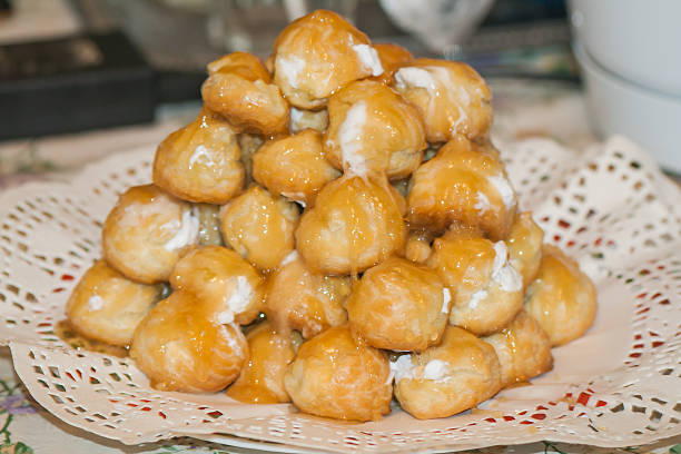 istock festive dessert - cake the croquembouche 579221644