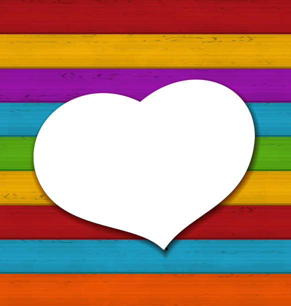 istock Celebration romantic card on colorful wooden  background for Val 579224624