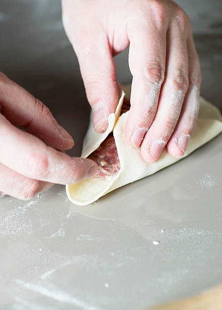 istock The process of sculpting meat dumplings. 579225440