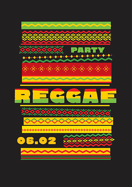 retro traditional decorative pattern. reggae color music backgro retro traditional decorative pattern. reggae color music background. Jamaica poster vector illustration reggae stock illustrations