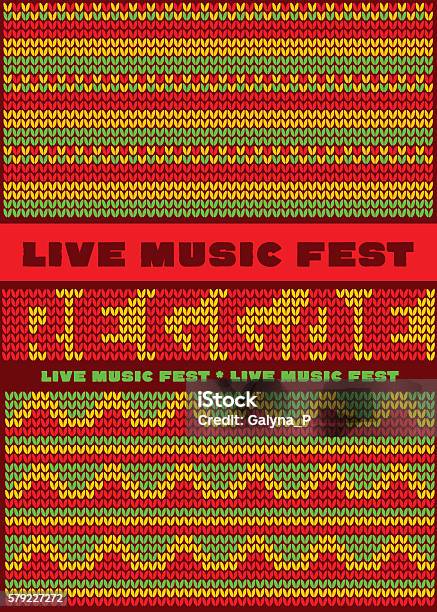 Raggae Pattern Knitted Pattern Reggae Color Music Background Stock Illustration ...