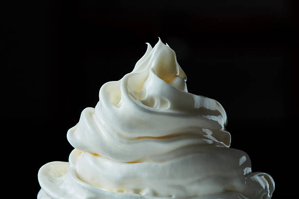 Soft Ice Cream Soft Ice Cream isolated on black background custard photos stock pictures, royalty-free photos & images