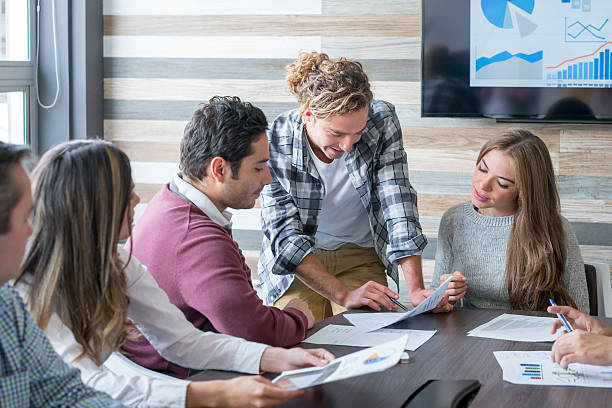 istock Creative people in a business meeting 579231674