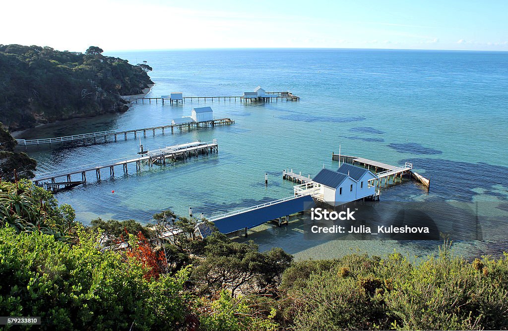 Sea view at Millionaires Walk Sea view at Millionaires Walk, Artists Trail, Sorrento, Mornington Peninsula Victoria, Australia Mornington Peninsula Stock Photo