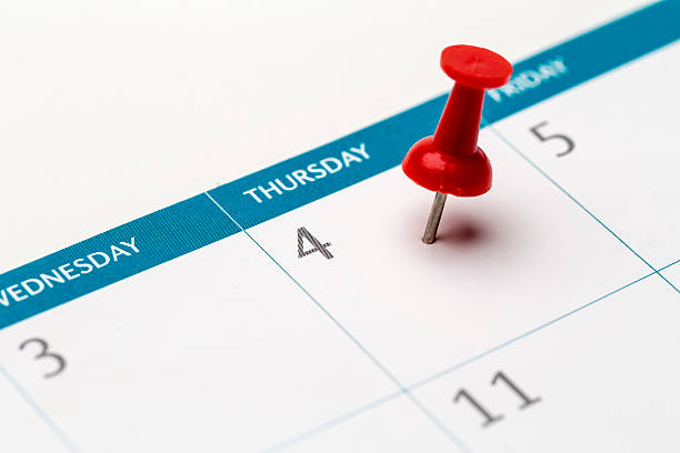 istock 4th of the month marked on calendar 579235434