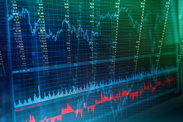 キャンドルスティックグラフチャートの株式投資取引 - candlestick holder chart forex graph ストックフォトと画像