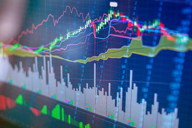 istock Stock market graph and bar chart. 579241192