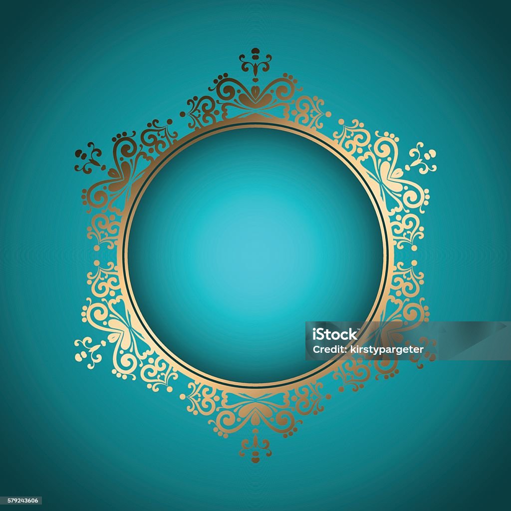 Decorative frame background Decorative stylish background with golden frame Abstract stock vector