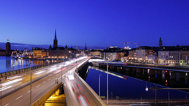 istock Stockholm city at night 579247234