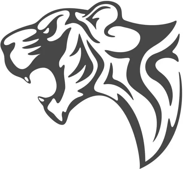 Vector illustration of Puma head emblem template. Design element