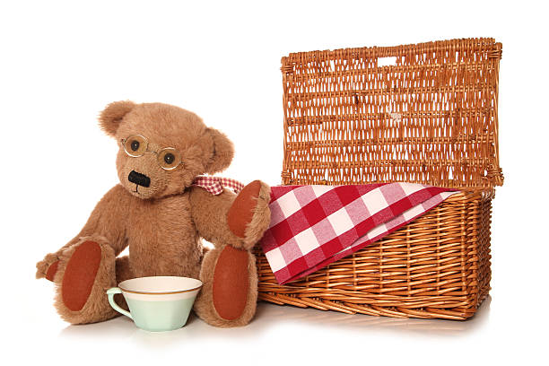 teddy bear picnic tea party teddy bear picnic tea party cutout tea party horizontal nobody indoors stock pictures, royalty-free photos & images