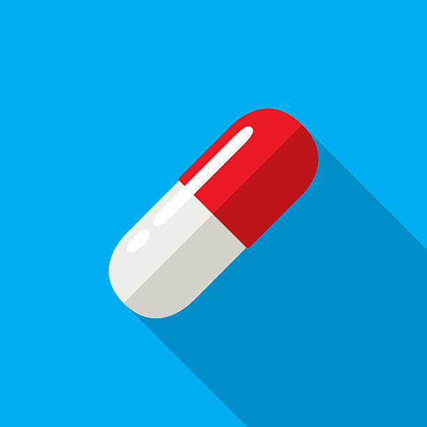 캡슐 아이콘 - vitamin pill red pill capsule stock illustrations