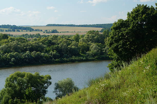 polenovo, vistas al río oka - oka river fotografías e imágenes de stock