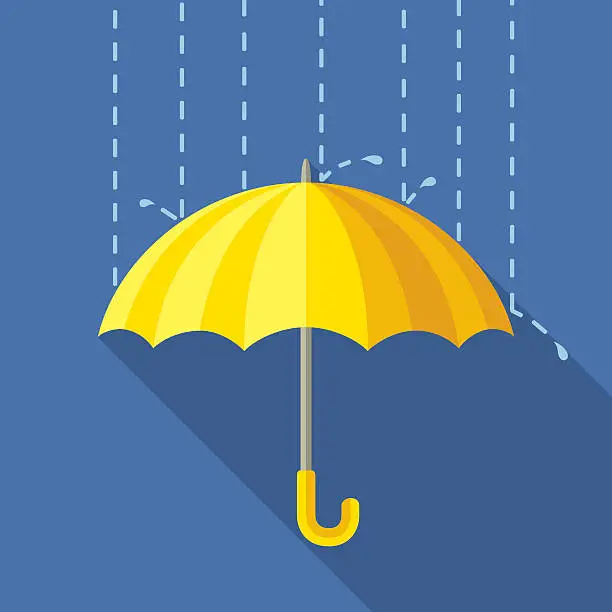 Vector illustration of Yelow Umbrella